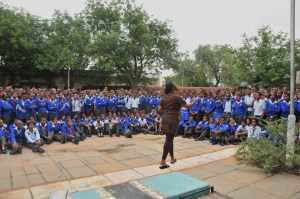 Toni Spittin' & Speaking in Kang, Botswana